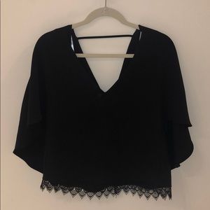 Flowy Oversized Black Top